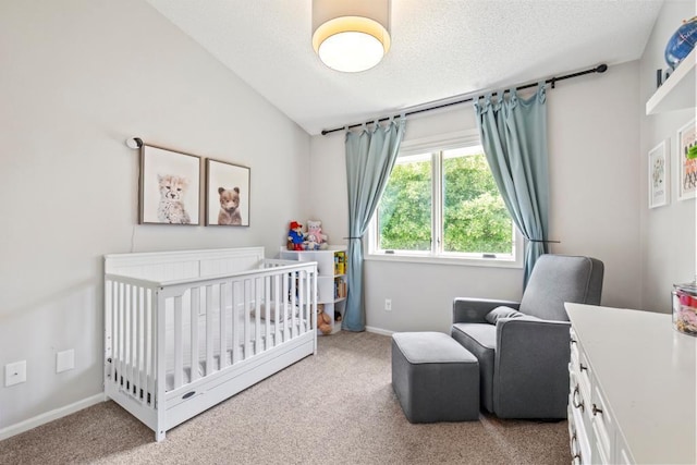 4417 Braddock Trl, Eagan, MN 55123 - bedroom with carpet floors, a nursery area, baseboards, and a textured ceiling