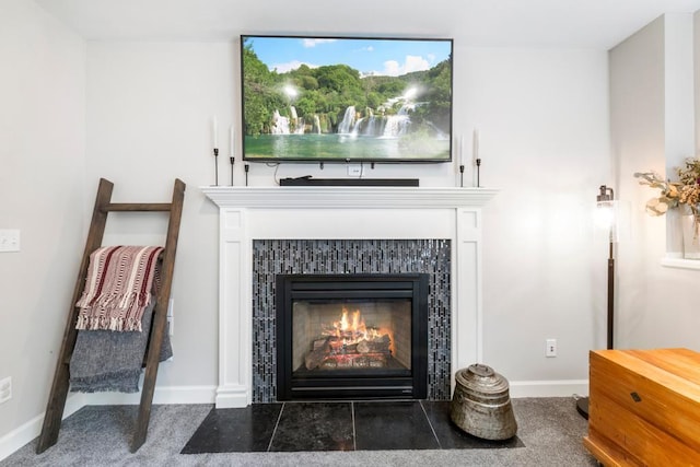 4417 Braddock Trl, Eagan, MN 55123 - detailed view of a tiled fireplace and baseboards