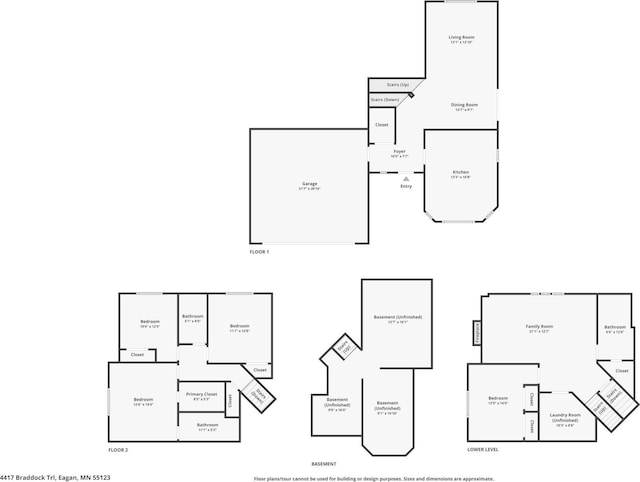 4417 Braddock Trl, Eagan, MN 55123 - floor plan / room layout