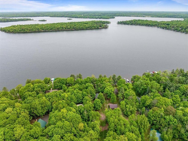 15622 Sand Beach Park, Bay Lake Twp, MN 56444 - drone / aerial view of a nearby body of water and a heavily wooded area