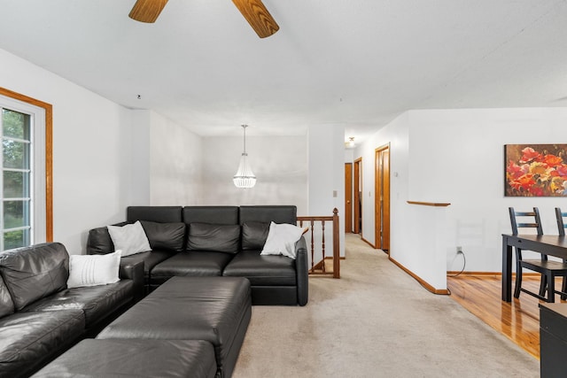 20195 Harrow Ave Way N, Forest Lake, MN 55025 - living area featuring ceiling fan and light colored carpet