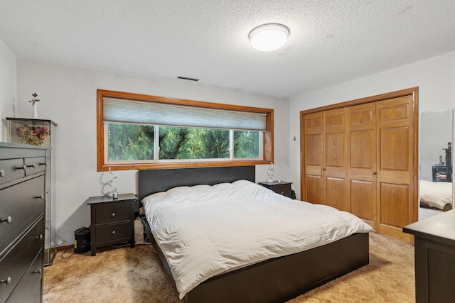 20195 Harrow Ave Way N, Forest Lake, MN 55025 - bedroom featuring light colored carpet, a closet, and a textured ceiling