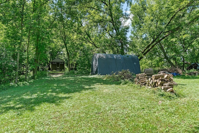 20195 Harrow Ave Way N, Forest Lake, MN 55025 - view of grassy yard with a shed