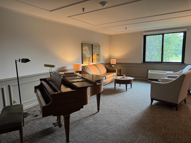 1181 Edgcumbe Rd Unit 213, Saint Paul, MN 55105 - carpeted living room with a decorative wall and wainscoting