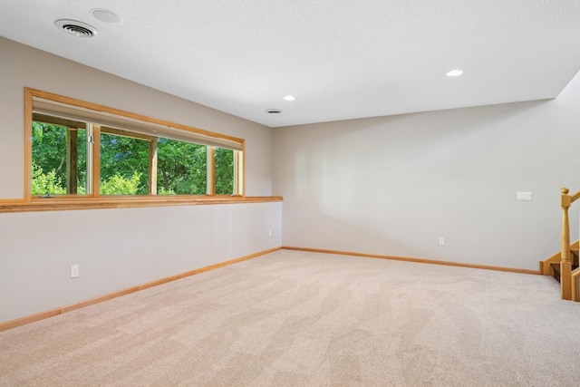 6654 Orchid Ln N, Maple Grove, MN 55311 - carpeted empty room with baseboards, recessed lighting, and stairway