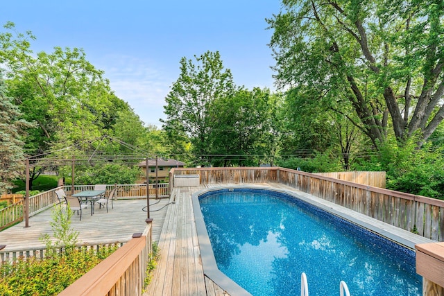 11411 Johnson Cir, Bloomington, MN 55437 - view of pool with a deck and outdoor dining space