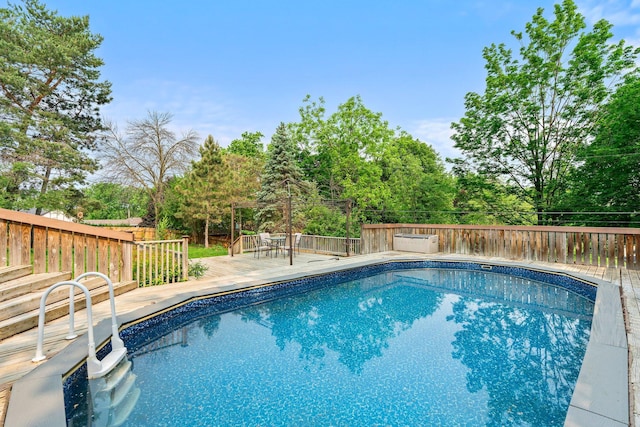 11411 Johnson Cir, Bloomington, MN 55437 - view of swimming pool featuring a fenced backyard, a gazebo, and view of scattered trees