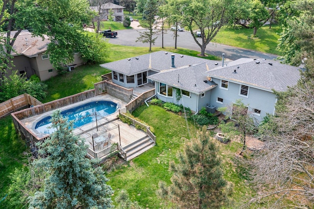 11411 Johnson Cir, Bloomington, MN 55437 - view from above of property featuring a pool