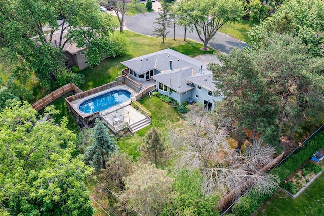 11411 Johnson Cir, Bloomington, MN 55437 - view from above of property featuring a pool