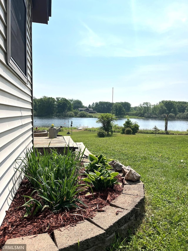 43639 351st Ln, Aitkin Twp, MN 56431 - view of green lawn featuring a water view
