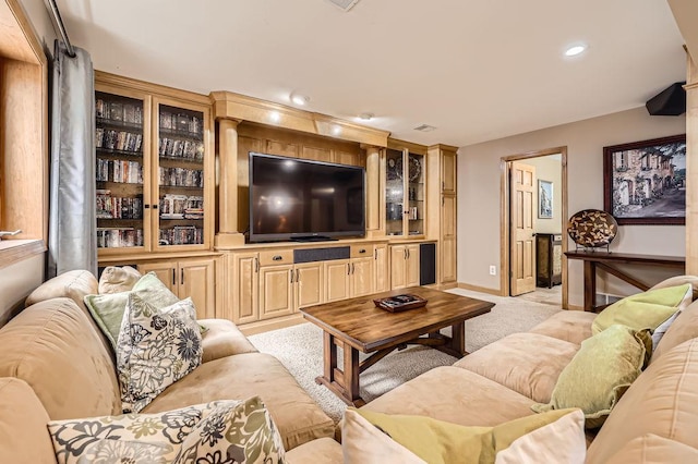 9025 Mcguffey Rd, Eden Prairie, MN 55347 - living area with recessed lighting and light carpet