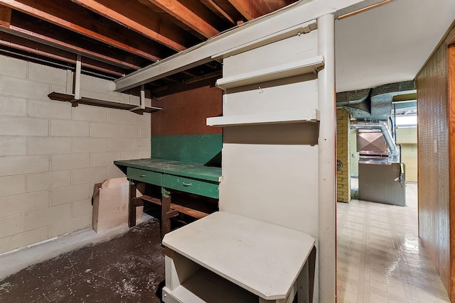 2142 Cottage Ave E, Saint Paul, MN 55119 - unfinished basement with concrete block wall