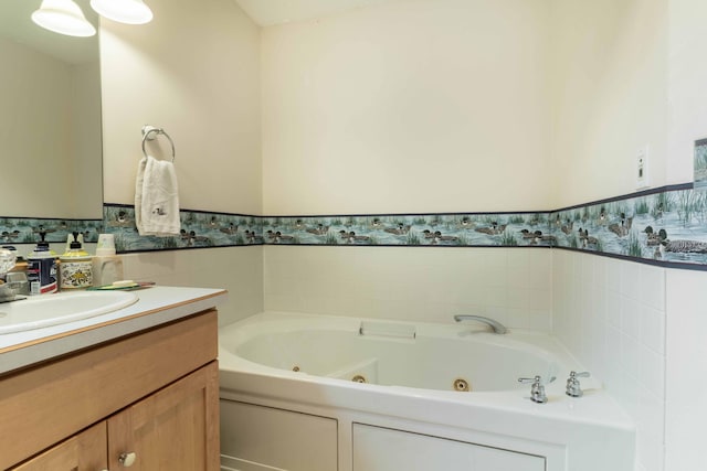 17159 Stalker Lake Rd, Battle Lake, MN 56515 - bathroom featuring vanity and a whirlpool tub