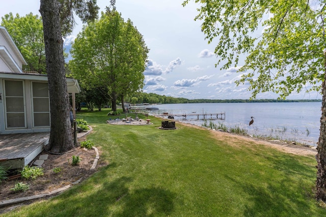 17159 Stalker Lake Rd, Battle Lake, MN 56515 - view of grassy yard featuring a water view