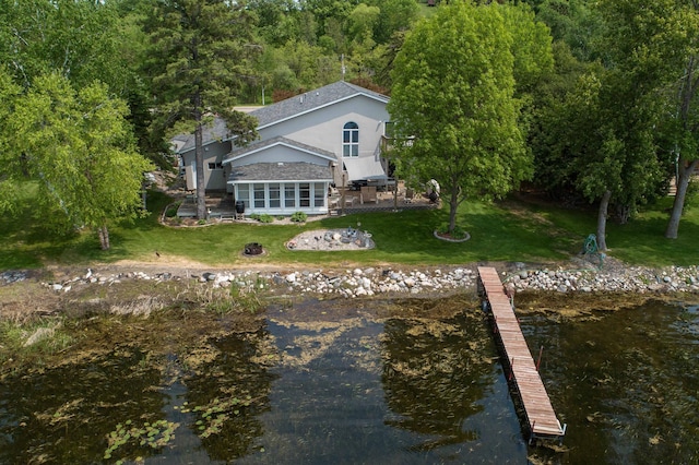 17159 Stalker Lake Rd, Battle Lake, MN 56515 - aerial view of property and surrounding area with a heavily wooded area and a large body of water