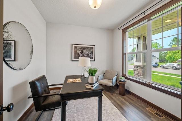 1840 Old Mill Ct, Centerville, MN 55038 - home office with baseboards and wood finished floors