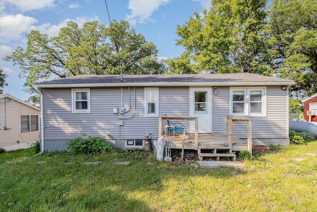 6269 85th St NW, Corinna Twp, MN 55358 - back of house with a deck and a yard