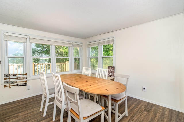 6269 85th St NW, Corinna Twp, MN 55358 - dining area featuring dark wood finished floors and baseboards