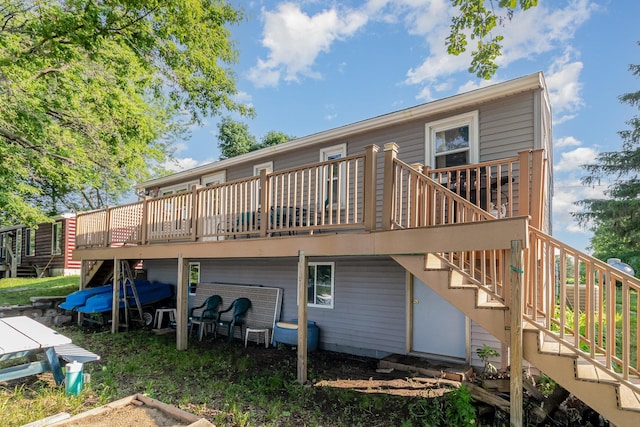 6269 85th St NW, Corinna Twp, MN 55358 - back of property featuring stairs and a deck