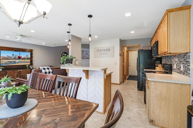 1704 Talon Trl, Eagan, MN 55122 - dining space featuring recessed lighting, a ceiling fan, and light tile patterned floors