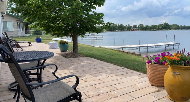 27096 Little Floyd Lake Rd Unit 2, Detroit Twp, MN 56501 - view of patio with a water view