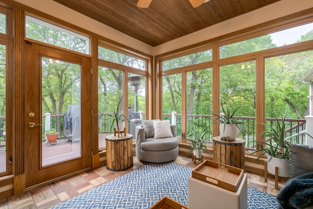 17 Oriole Pl, North Mankato, MN 56003 - sunroom / solarium with wood ceiling