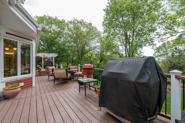 17 Oriole Pl, North Mankato, MN 56003 - deck with area for grilling and outdoor dining area