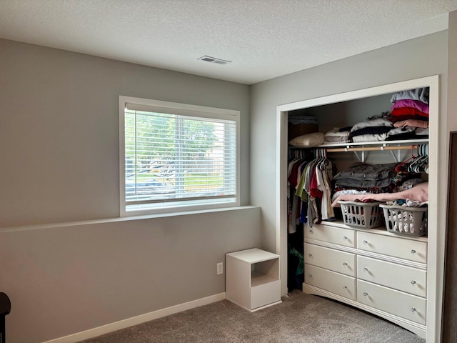1020 7th Ave NW, Rice, MN 56367 - carpeted bedroom featuring a textured ceiling and a closet