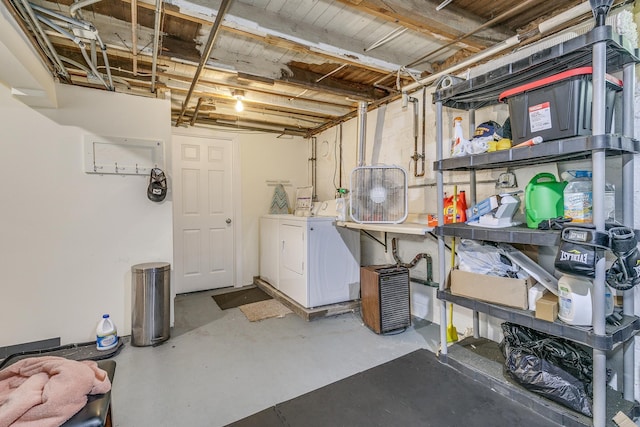 266 Janice St, Shoreview, MN 55126 - unfinished basement featuring washer and dryer