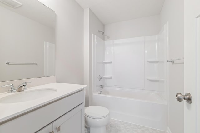 6687 Bluestem Way, Minnetrista, MN 55331 - full bath featuring vanity, toilet, bathing tub / shower combination, and tile patterned floors