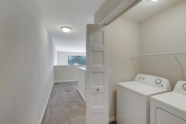 14246 Wilds Dr NW, Prior Lake, MN 55372 - washroom with separate washer and dryer and light carpet
