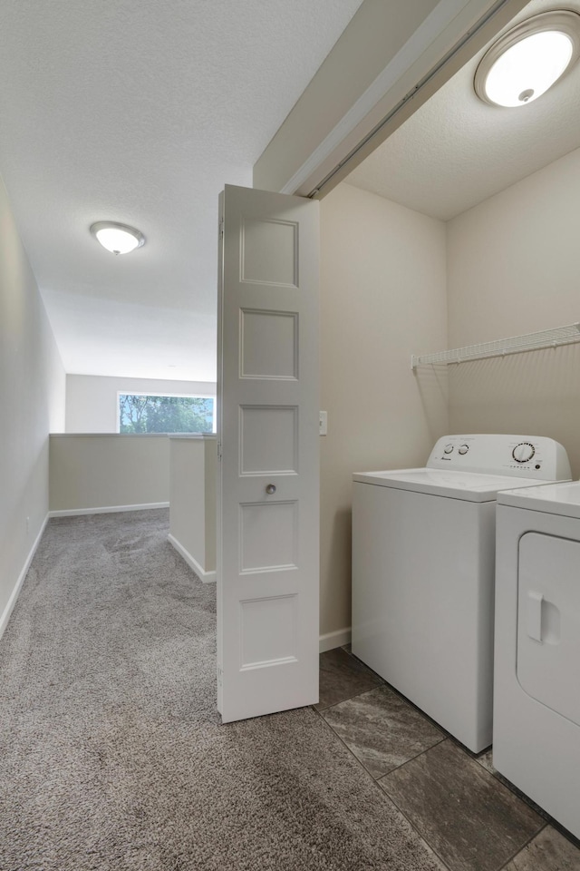 14246 Wilds Dr NW, Prior Lake, MN 55372 - laundry room with washer and dryer and carpet floors