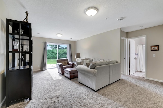 14246 Wilds Dr NW, Prior Lake, MN 55372 - carpeted living room featuring baseboards and a textured ceiling
