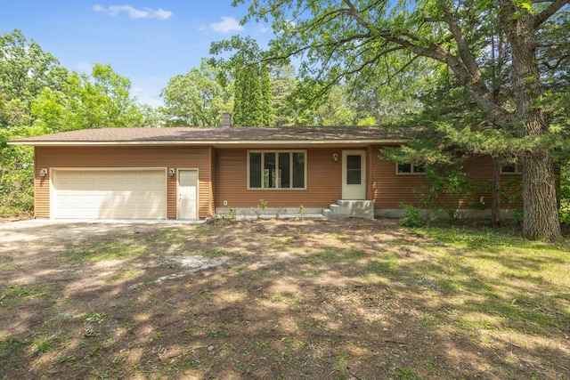 4399 124th Ave, Clear Lake, MN 55319 - ranch-style house with a garage, driveway, and entry steps