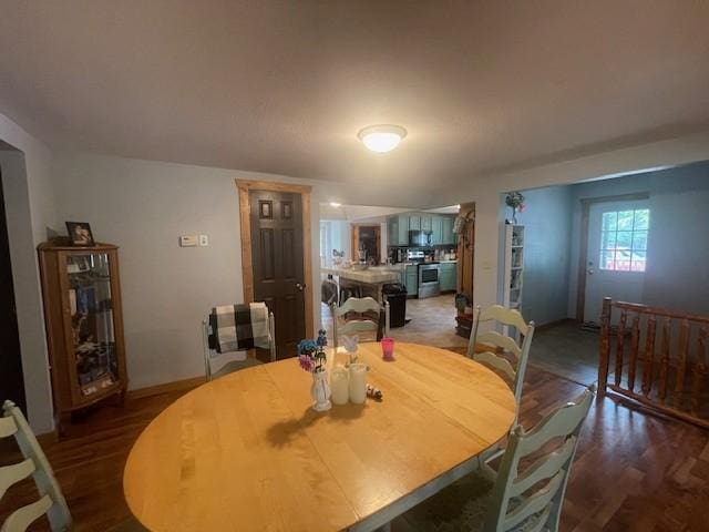 806 Central Ave N, Park Rapids, MN 56470 - dining area with wood finished floors