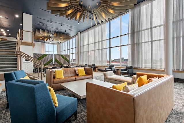 215 10th Ave S Unit 730, Minneapolis, MN 55415 - building lobby with a towering ceiling and stairway