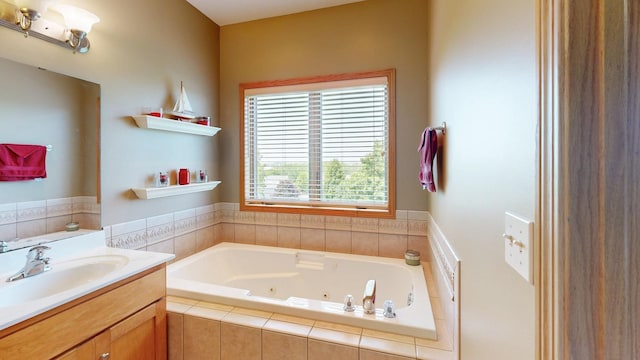 4374 Shetland Pl NW, Rochester, MN 55901 - bathroom with vanity and a whirlpool tub