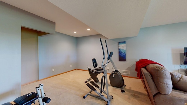 4374 Shetland Pl NW, Rochester, MN 55901 - workout area with baseboards, carpet, and recessed lighting