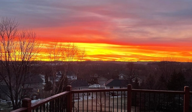 4374 Shetland Pl NW, Rochester, MN 55901 - deck at dusk with a residential view