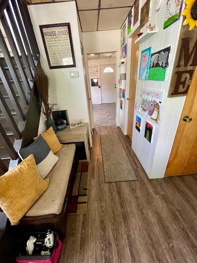 506 3rd St SW, Wadena, MN 56482 - hall with wood finished floors and stairway