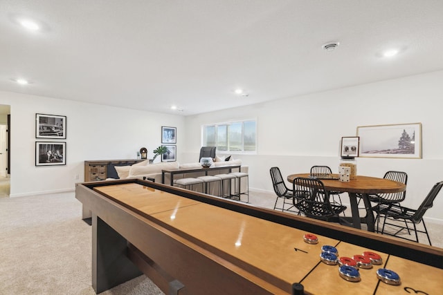 6640 Wolfberry Curv, Minnetrista, MN 55331 - game room with light carpet, recessed lighting, and baseboards