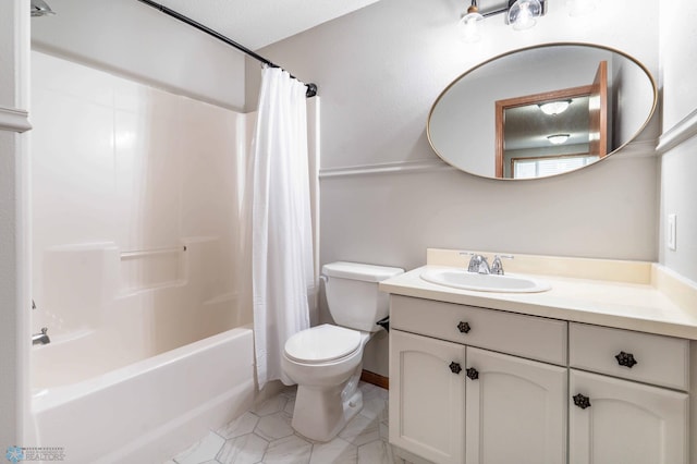 1131 38 1/2 Ave W, West Fargo, ND 58078 - bathroom featuring vanity, shower / bathtub combination with curtain, and tile patterned flooring