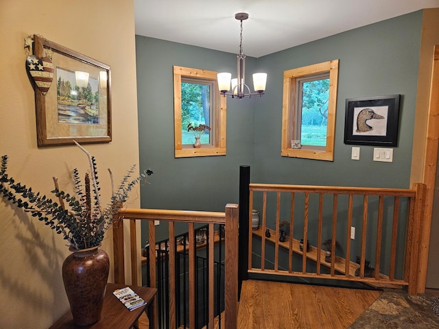 37791 Mallard Loop, Edna Twp, MN 56573 - stairs with a chandelier
