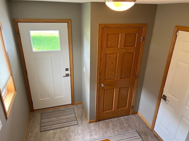 728 7th St, Litchfield, MN 55355 - foyer featuring wood finished floors and baseboards