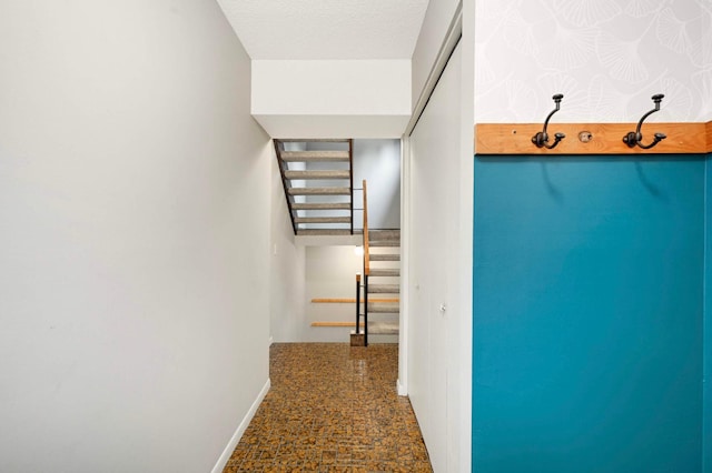 4839 Spring Cir, Minnetonka, MN 55345 - hallway featuring stairs and baseboards