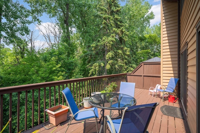 4839 Spring Cir, Minnetonka, MN 55345 - wooden deck featuring outdoor dining area
