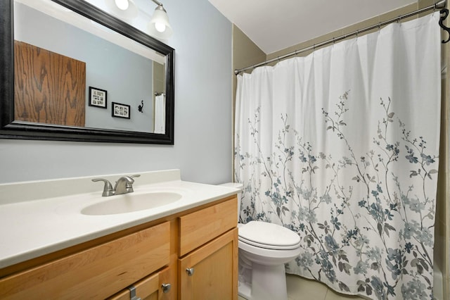 4839 Spring Cir, Minnetonka, MN 55345 - full bath with vanity, tile patterned floors, and curtained shower