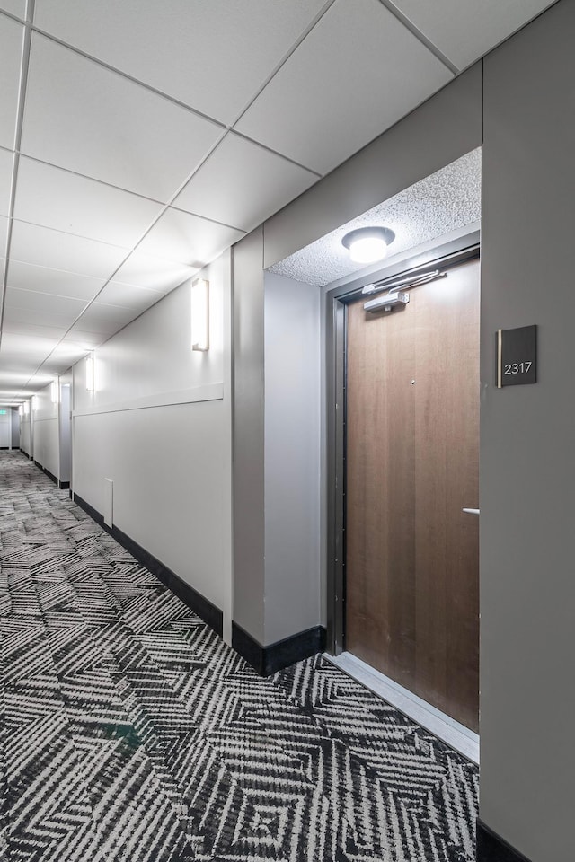 433 7th St Unit 2317, Minneapolis, MN 55415 - hallway with carpet floors and baseboards