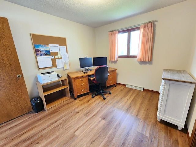 25 3rd Ave NE, Plainview, MN 55964 - office space with light wood-style floors, baseboards, and a textured ceiling