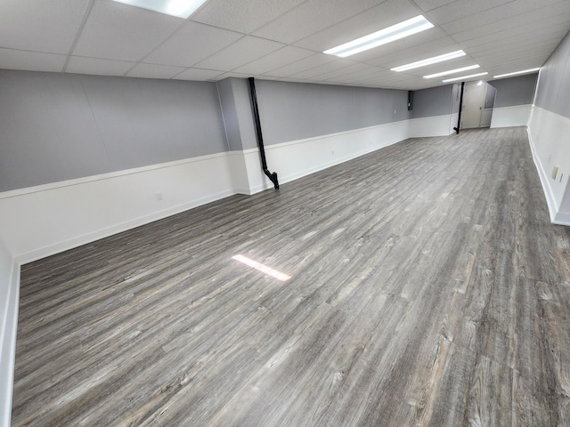 25 3rd Ave NE, Plainview, MN 55964 - finished basement with a drop ceiling, wood finished floors, and baseboards